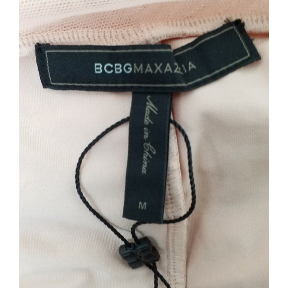 BCBGMAXAZRIA Stretch Bodycon Dress | Pink | 3/4 Sleeve | Size M - Picture 5 of 7